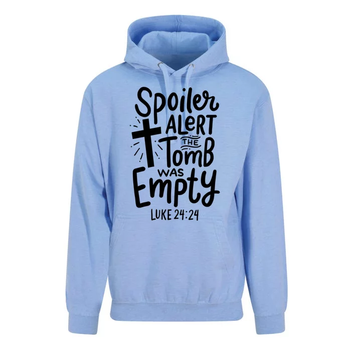 Spoiler Alert Tomb Was Empty Easter Funny Christian Gift Cool Gift Unisex Surf Hoodie