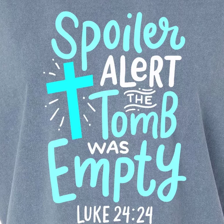 Spoiler Alert Tomb Was Empty Easter Religious Christian Gift Garment-Dyed Women's Muscle Tee