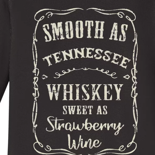 Smooth As Tennessee Whiskey Funny Humour Vacation Baby Long Sleeve Bodysuit