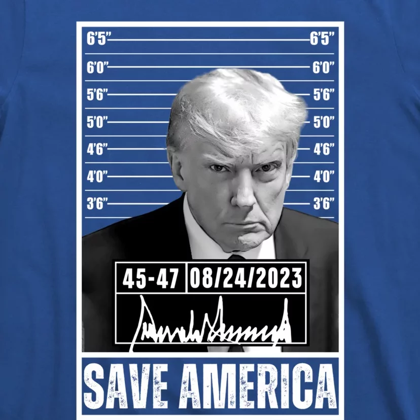 Save America Trump 2024 Mug Shot Iconic Jail Mugshot Picture Gift T-Shirt