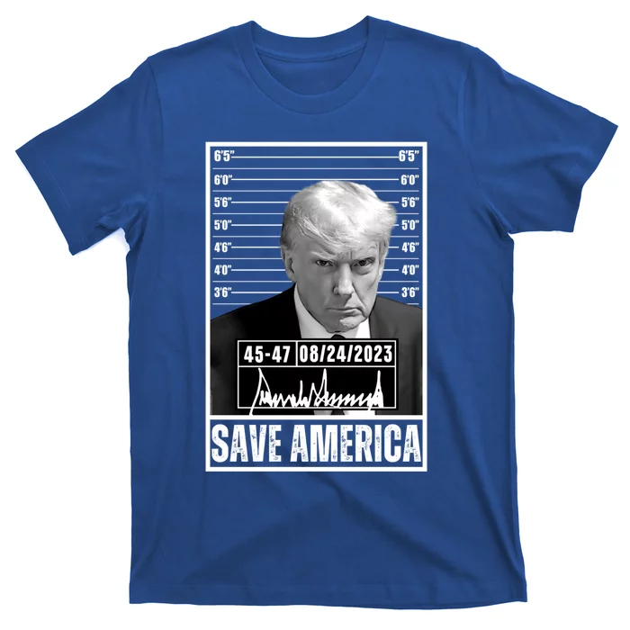 Save America Trump 2024 Mug Shot Iconic Jail Mugshot Picture Gift T-Shirt