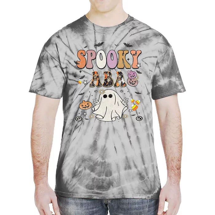 Spooky ABA Therapy Behavior Analyst Future Bcba Halloween Tie-Dye T-Shirt