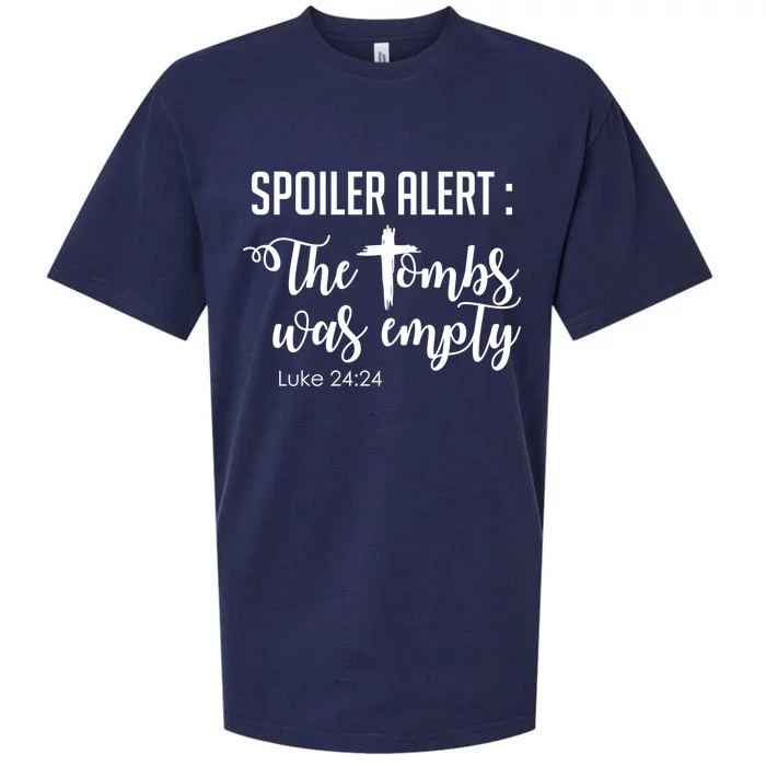 Spoiler Alert Tomb Was Empty Easter Funny Christian Gift Great Gift Sueded Cloud Jersey T-Shirt