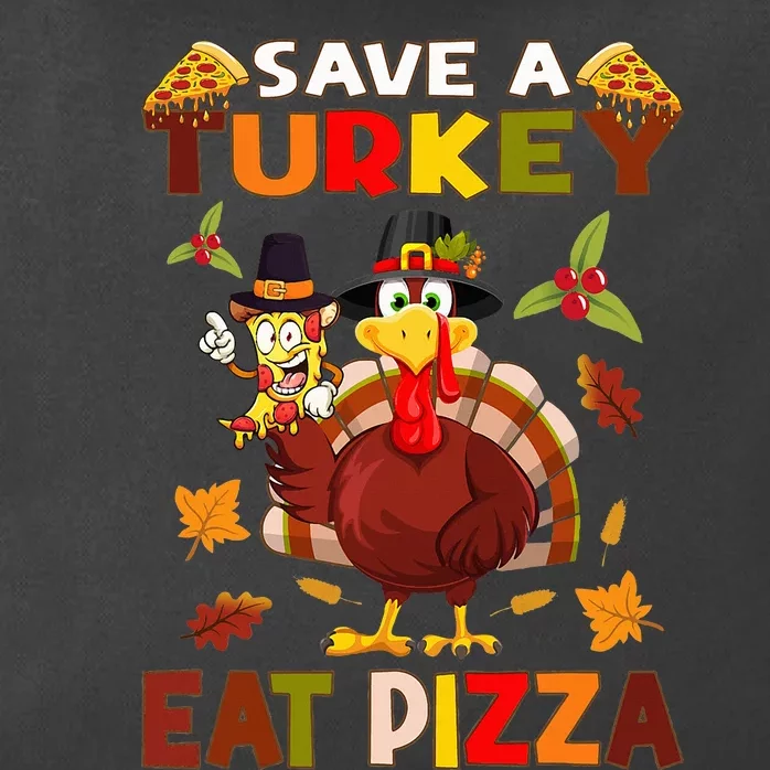 Save A Turkey Eat A Pizza Funny Thanksgiving Costume Zip Tote Bag