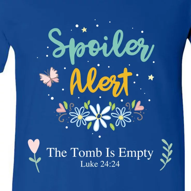 Spoiler Alert The Tomb Is Empty Luke 24:24 Great Gift V-Neck T-Shirt