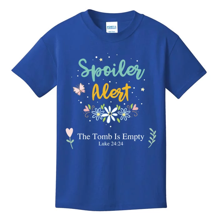 Spoiler Alert The Tomb Is Empty Luke 24:24 Great Gift Kids T-Shirt