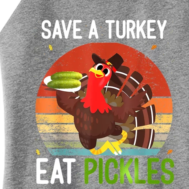 Save A Turkey Eat A Pickles Funny Thanksgiving Costume Women’s Perfect Tri Rocker Tank