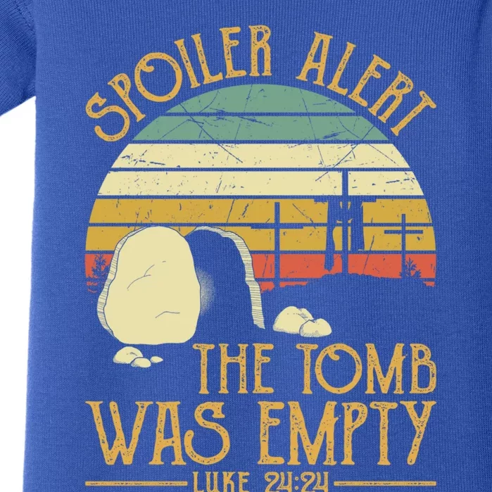 Spoiler Alert Tomb Was Empty Gift Easter Gift Christian Gift Baby Bodysuit