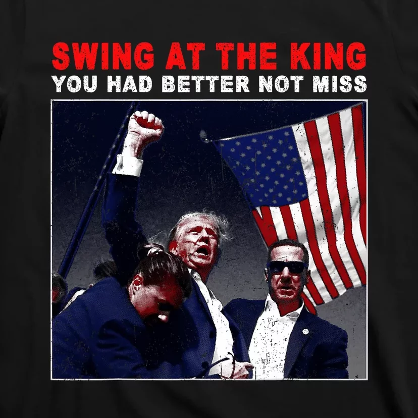 Swing At The King President Trump 2024 Usa Flag T-Shirt