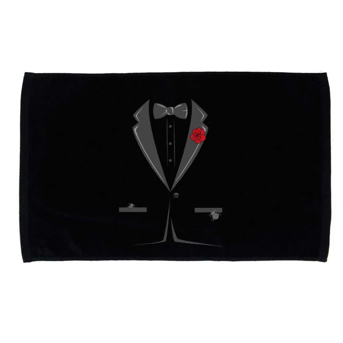 Suit And Tie Tuxedo Bowtie Costume Easy Halloween Gifts Microfiber Hand Towel