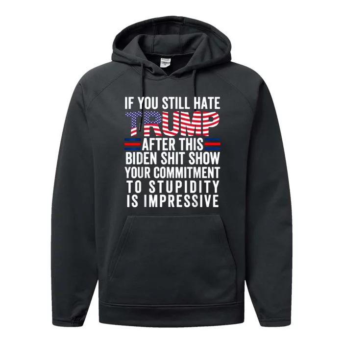 Save America Trump 2024 2 Performance Fleece Hoodie