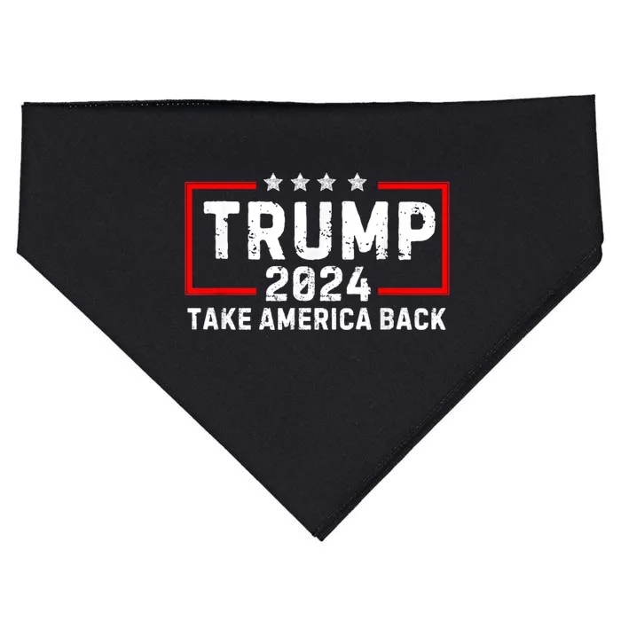 Save America Trump 2024 3 USA-Made Doggie Bandana