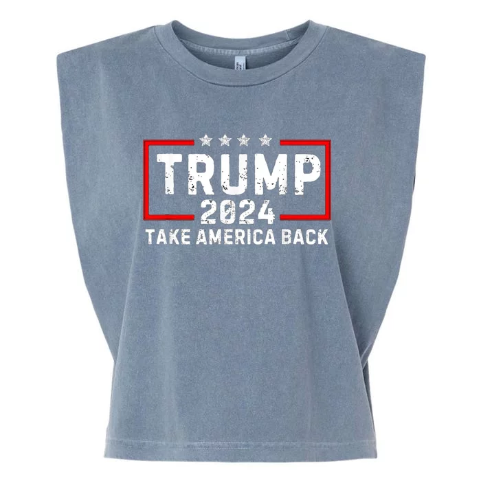 Save America Trump 2024 3 Garment-Dyed Women's Muscle Tee