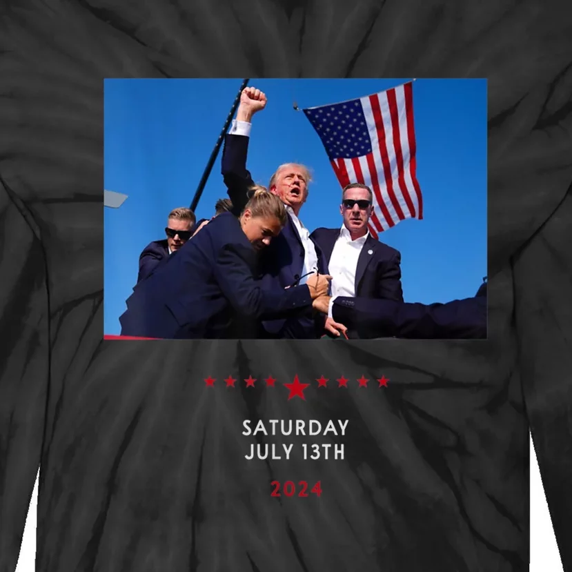 Shooting At Trump Rally In Pennsylvania Gift Tie-Dye Long Sleeve Shirt