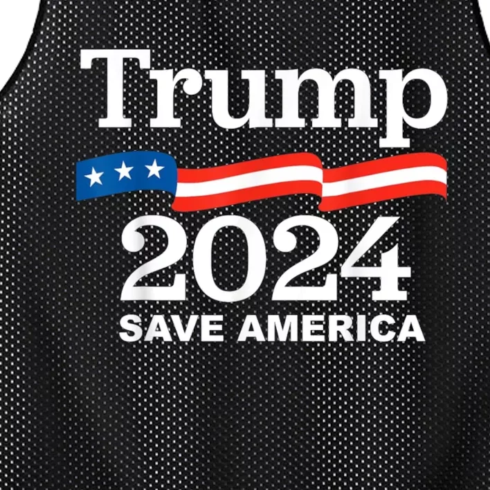 Save America Trump 2024 Mesh Reversible Basketball Jersey Tank