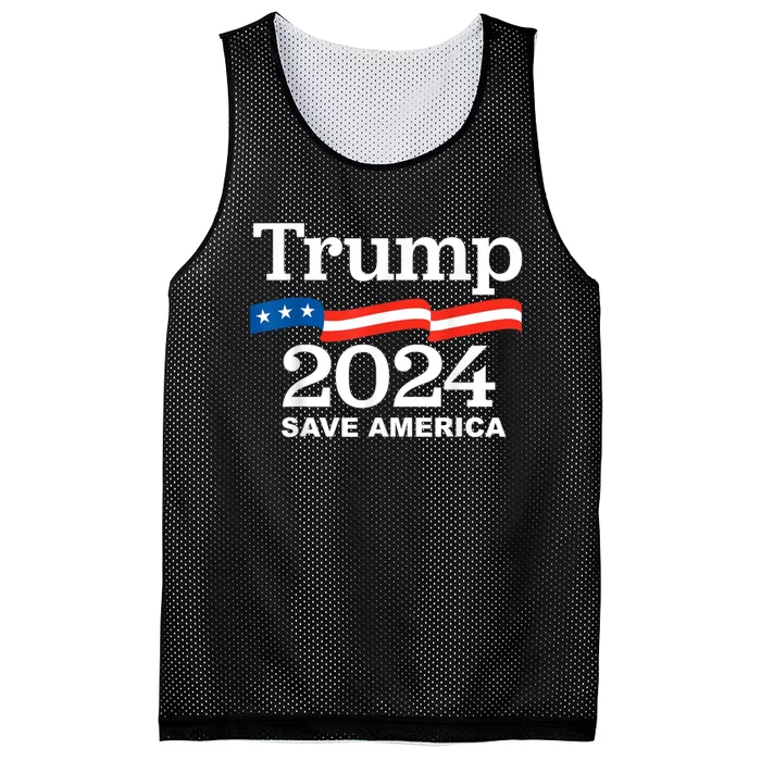 Save America Trump 2024 Mesh Reversible Basketball Jersey Tank