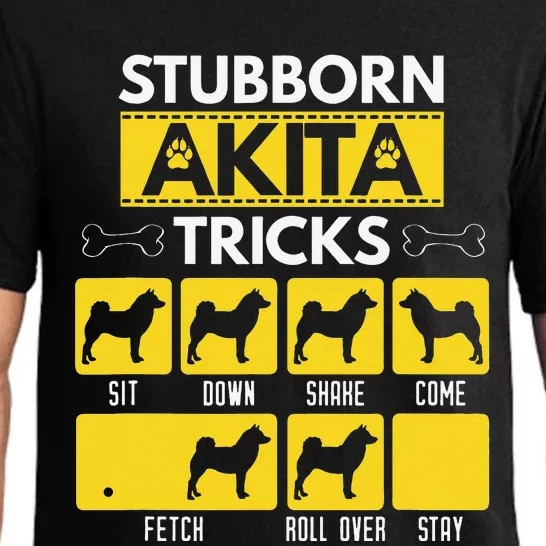 Stubborn Akita Tricks Dog Lover Gift for mother's day Pajama Set