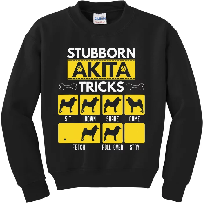 Stubborn Akita Tricks Dog Lover Gift for mother's day Kids Sweatshirt