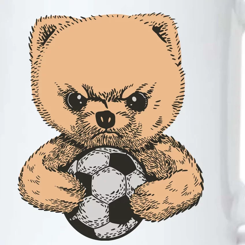 Soccer Angry Teddy Bear Cute Black Color Changing Mug