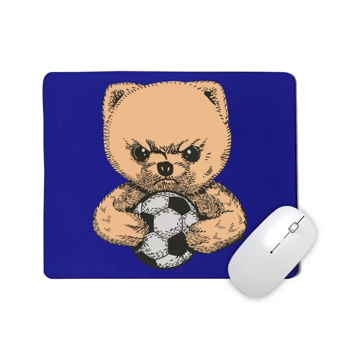 Soccer Angry Teddy Bear Cute Mousepad