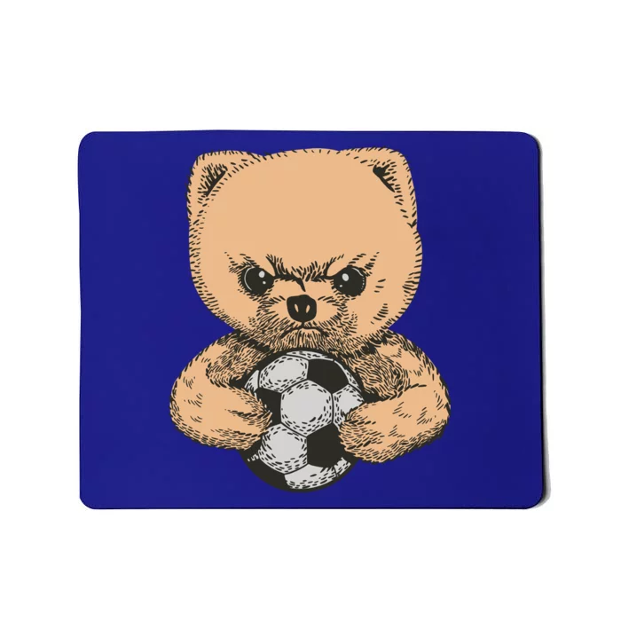 Soccer Angry Teddy Bear Cute Mousepad