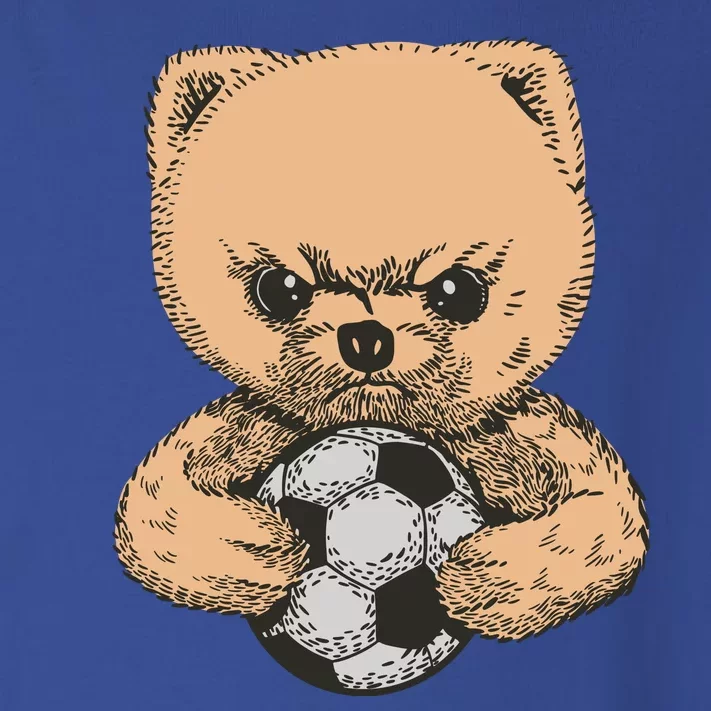 Soccer Angry Teddy Bear Cute Toddler Long Sleeve Shirt