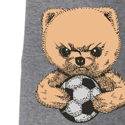 Soccer Angry Teddy Bear Cute Doggie 3-End Fleece Hoodie