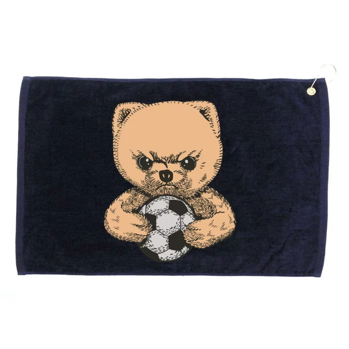 Soccer Angry Teddy Bear Cute Grommeted Golf Towel