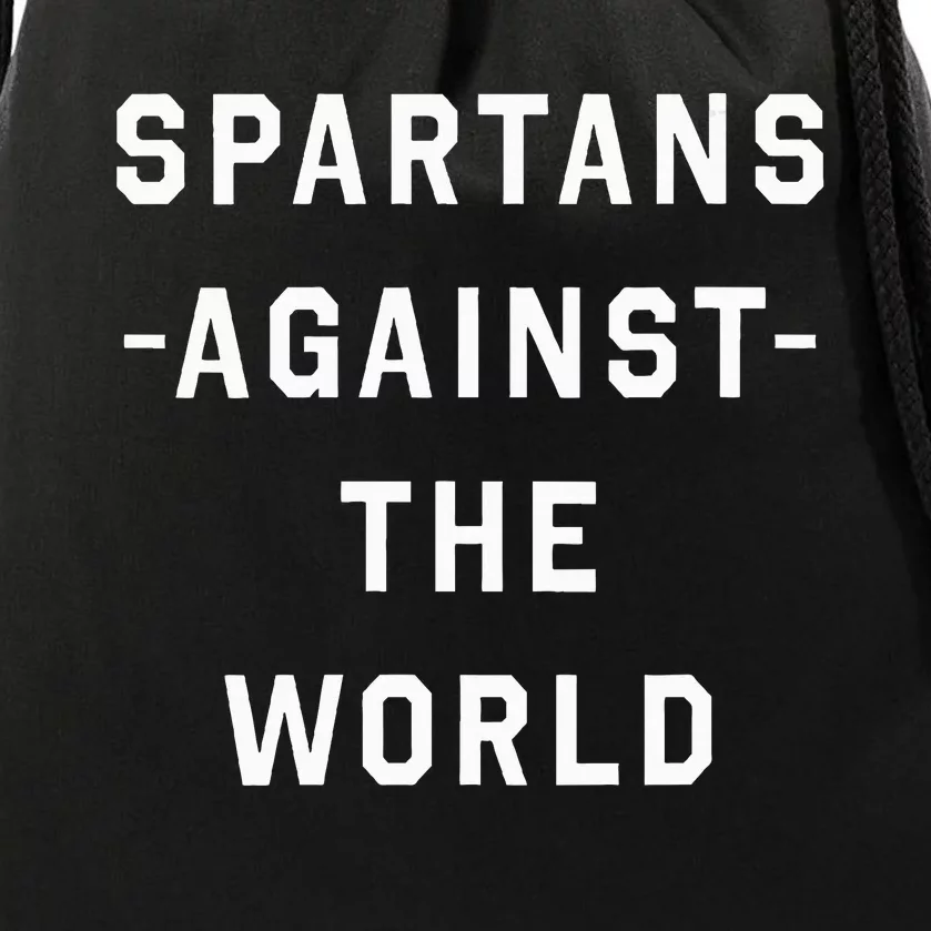 Spartans Against the World VNeck Drawstring Bag