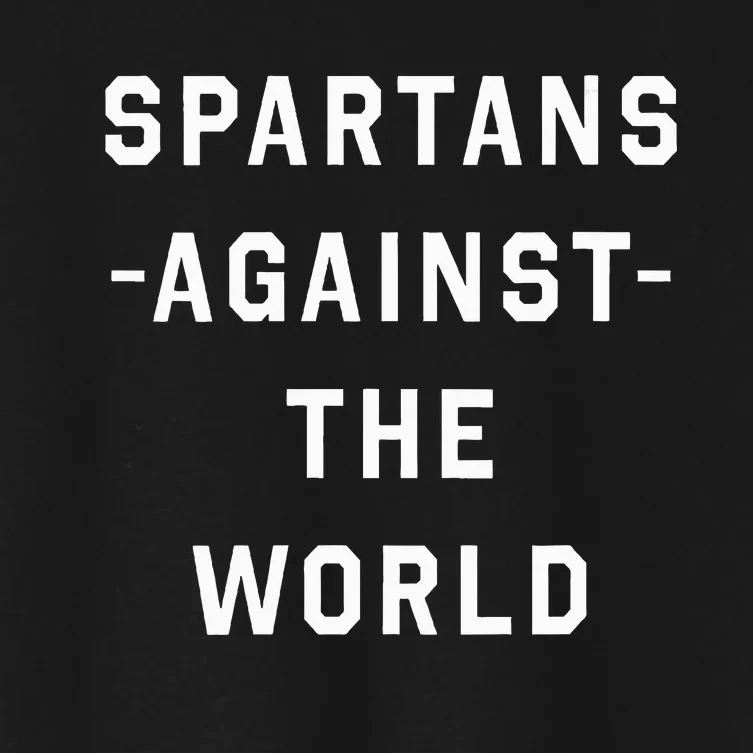 Spartans Against the World VNeck Women's Crop Top Tee