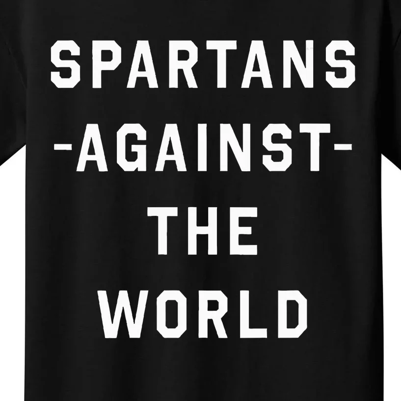 Spartans Against the World VNeck Kids T-Shirt