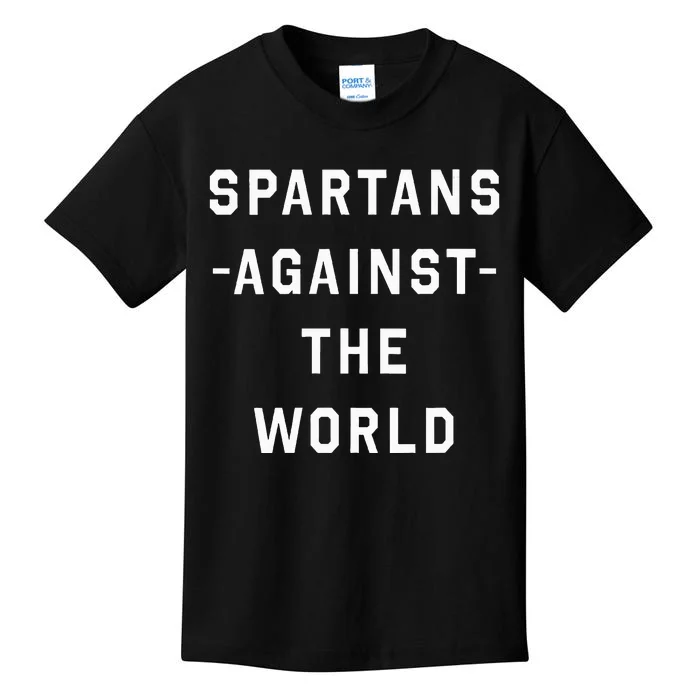 Spartans Against the World VNeck Kids T-Shirt