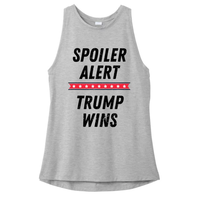 Spoiler Alert Trump Wins 2024 Presidential Election Ladies Tri-Blend Wicking Tank