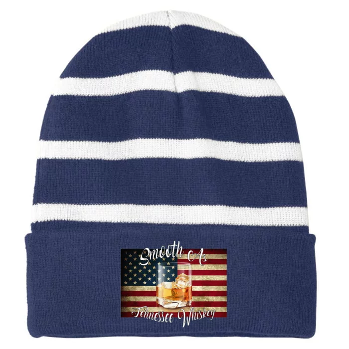 Smooth As Tennessee Whiskey Striped Beanie with Solid Band