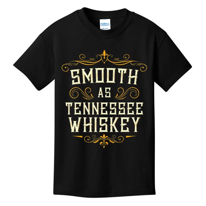 Smooth As Tennessee Whiskey USA Vintage Country Music Kids T-Shirt