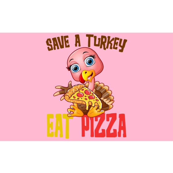 Save A Turkey Eat Pizza Funny Thanksgiving Bumper Sticker