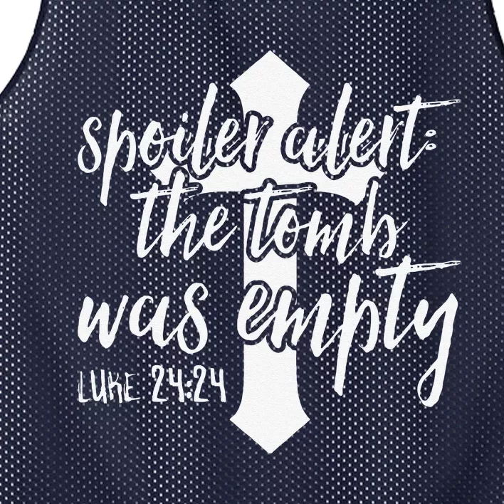 Spoiler Alert The Tomb Was Empty Easter Mesh Reversible Basketball Jersey Tank