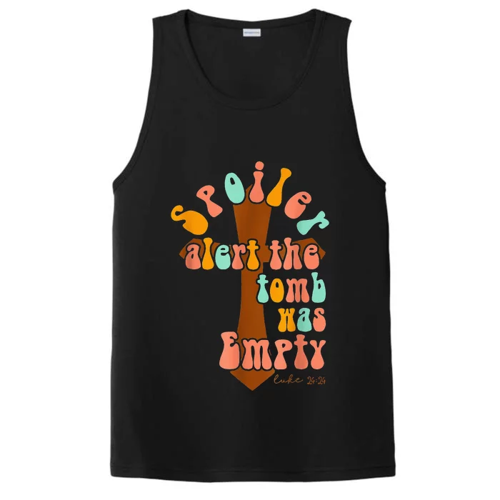 Spoiler Alert The Tomb Is Empty Jesus Christian Easter Day Performance Tank