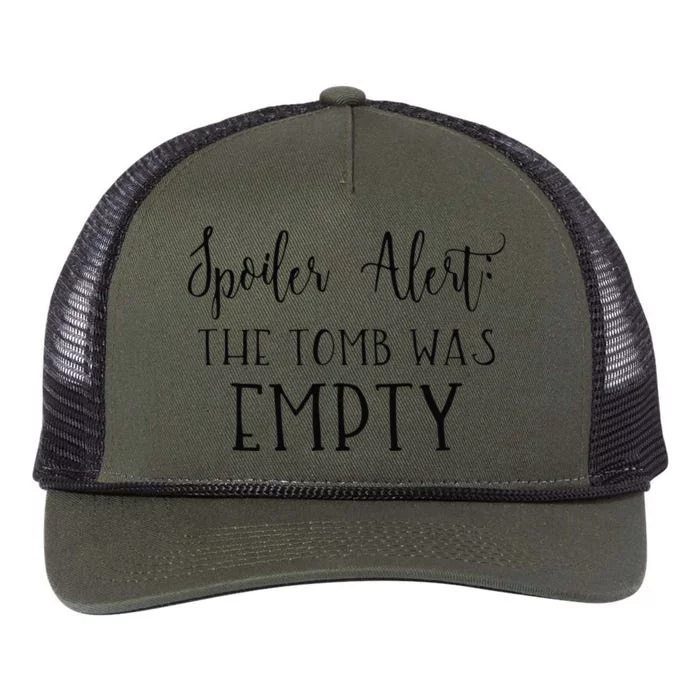 Spoiler Alert The Tomb Was Empty Gift Retro Rope Trucker Hat Cap