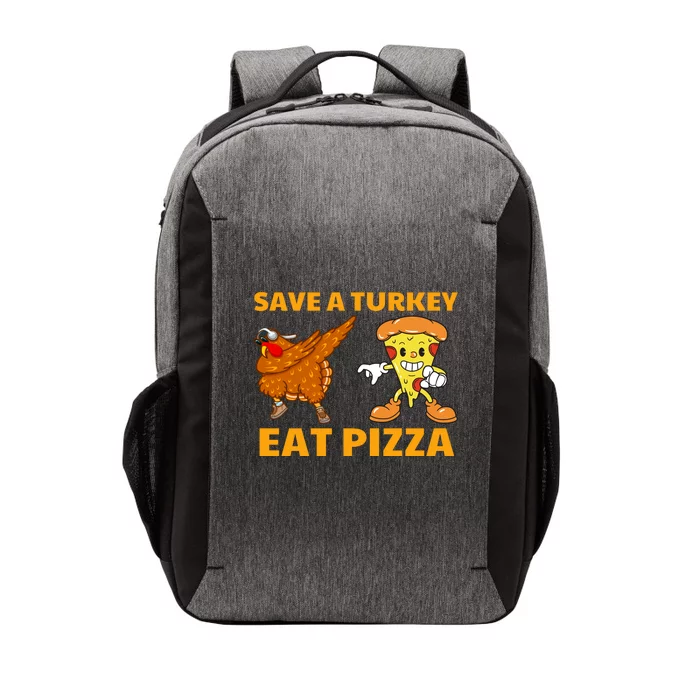 Save A Turkey Eat Pizza Thanksgiving Funny Vector Backpack