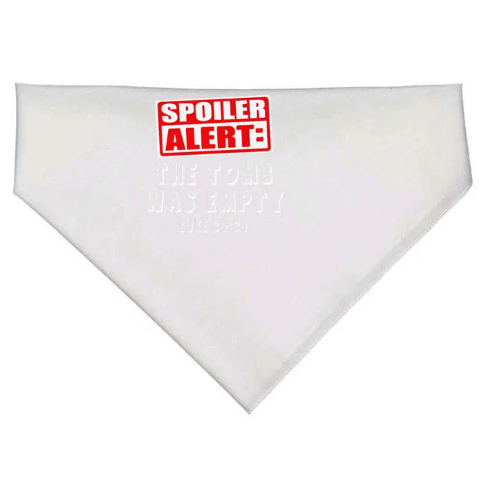 Spoiler Alert The Tomb Was Empty Luke 2424 Easter Cute USA-Made Doggie Bandana