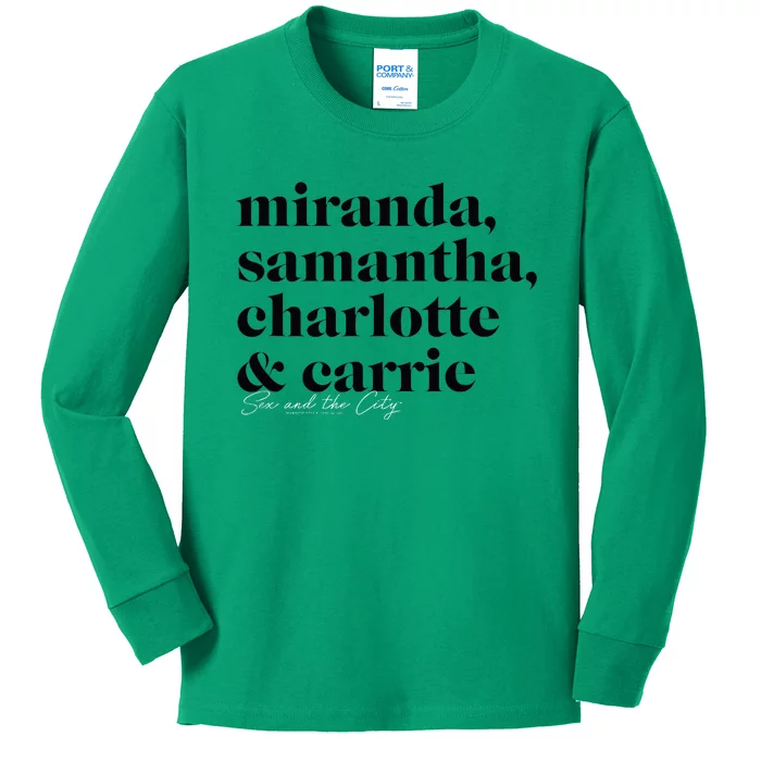 Sex And The City Miranda Samantha Charlotte & Carrie Kids Long Sleeve Shirt