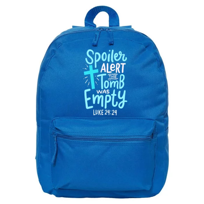 Spoiler Alert Tomb Was Empty Easter Religious Christian Gift 16 in Basic Backpack