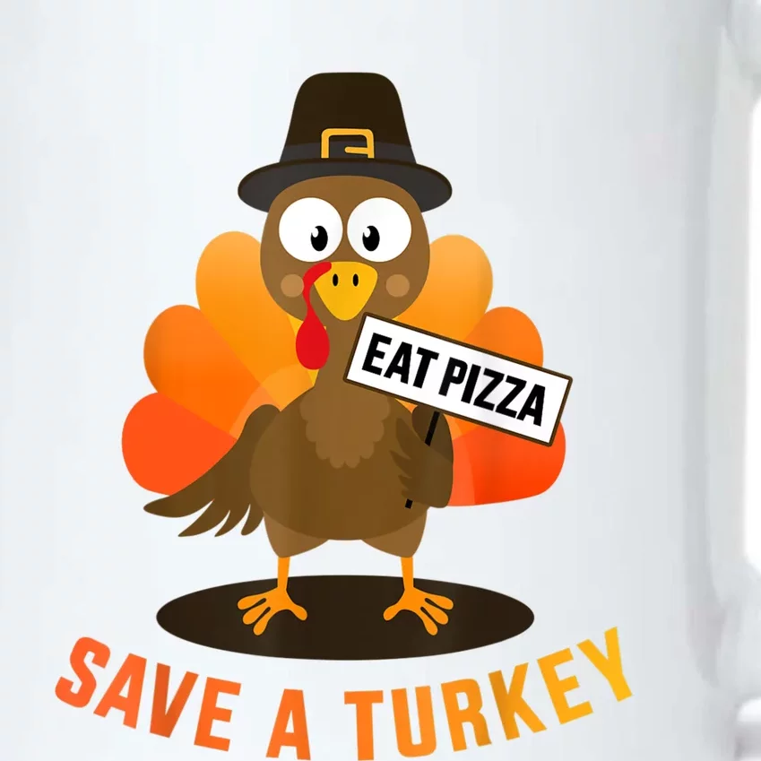 Save A Turkey Eat A Pizza For Vegetarian Vegan Thanksgiving Black Color Changing Mug