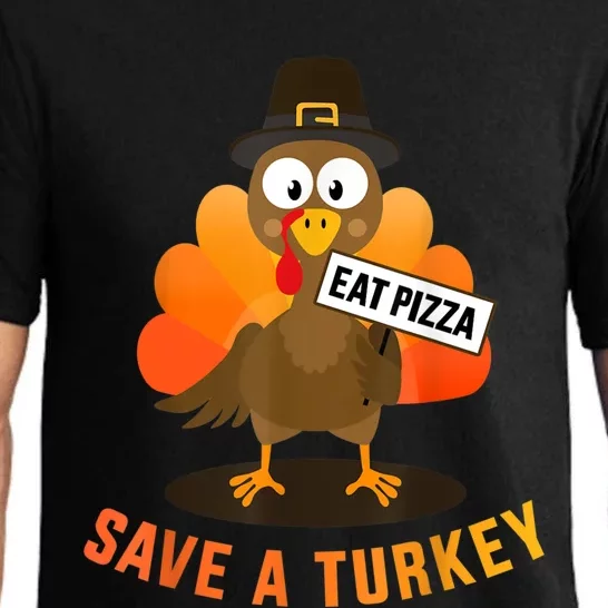 Save A Turkey Eat A Pizza For Vegetarian Vegan Thanksgiving Pajama Set