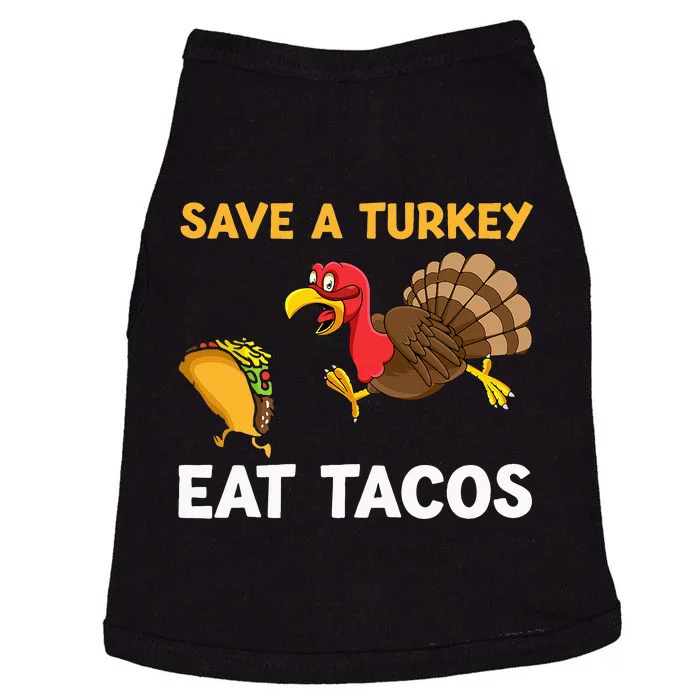 Save A Turkey Eat Tacos Thanksgiving Doggie Tank