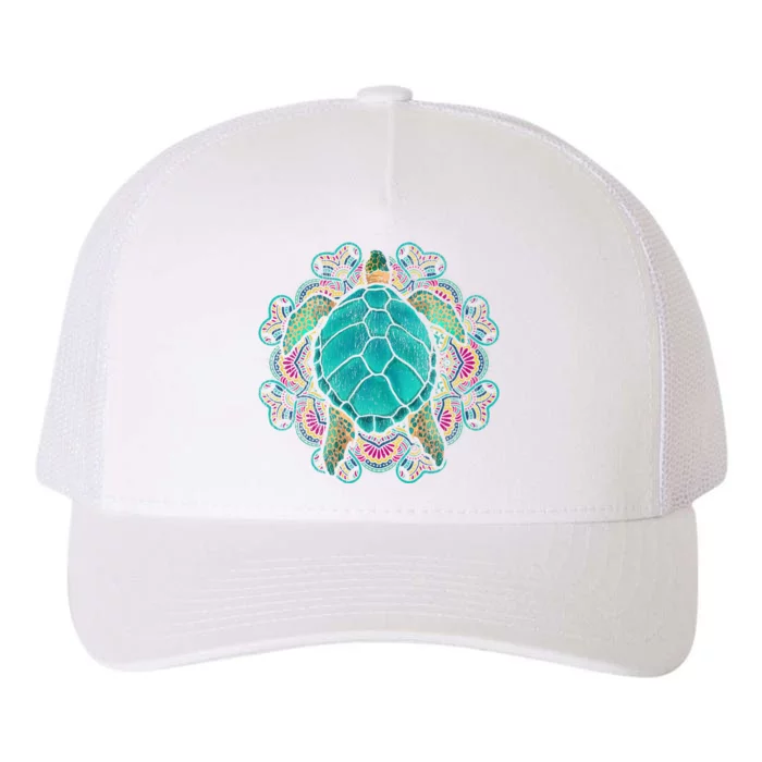 Sea Animal Turtle Lover Polynesian Tattoo Tribal Turtle Yupoong Adult 5-Panel Trucker Hat