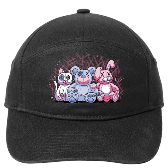 Stuffed Animals Trio 7-Panel Snapback Hat