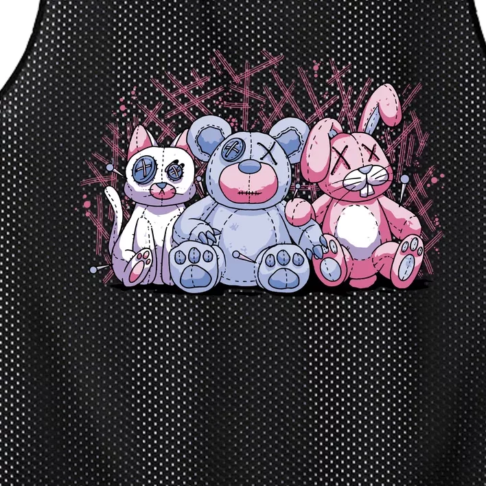 Stuffed Animals Trio Mesh Reversible Basketball Jersey Tank