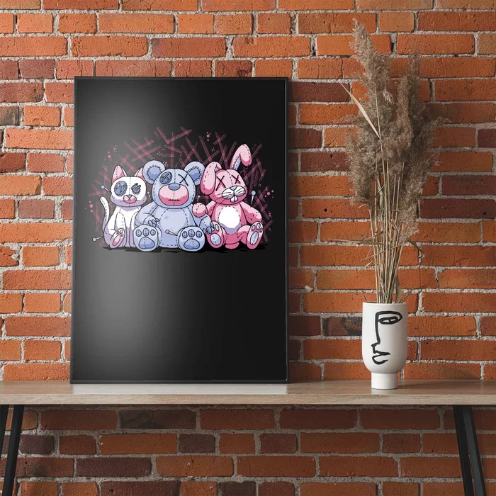 Stuffed Animals Trio Poster